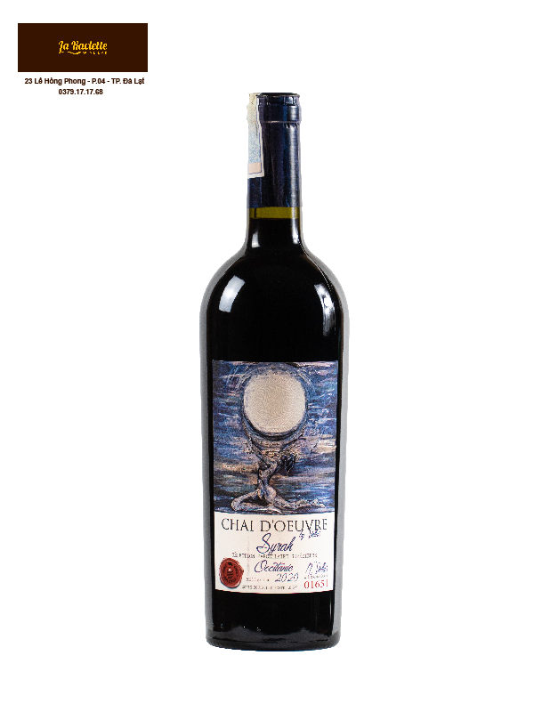 CHAI D’OEUVRE, SYRAH, IGP PAYS D’OC
